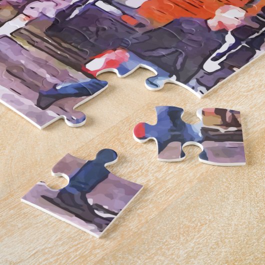 New Orleans Waterverf Iconic Architecture Legpuzzel (Zijkant)