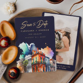 New Orleans Waterverf Nola Louisiana Foto Kaart