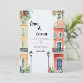 New Orleans Wedding Destination Uitnodiging (Staand voorkant)