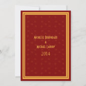 New Orleans Wedding Event Invite (maroon) Kaart (Achterkant)
