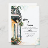 New Orleans Wedding Invitation Kaart (Voorkant / Achterkant)