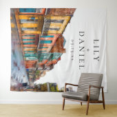 New Orleans Wedding Photo Backdrop Wandkleed (In Situ (horizontaal))