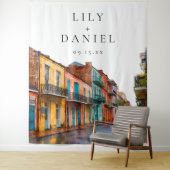 New Orleans Wedding Photo Backdrop Wandkleed (In situ)