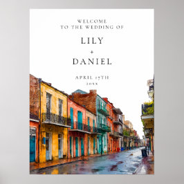 New Orleans Wedding Welcome Sign Poster