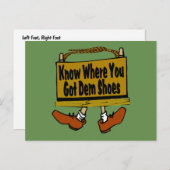 New Orleans weet waar je Dem Shoes hebt Briefkaart (Voorkant / Achterkant)