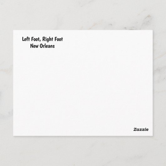 New Orleans weet waar je Dem Shoes hebt Briefkaart (Achterkant)