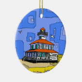 New Orleans West End Lighthouse Keramisch Ornament (Rechts)