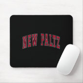 New Paltz New York Souvenir College Style Red Text Muismat (Met muis)