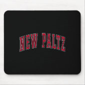 New Paltz New York Souvenir College Style Red Text Muismat (Voorkant)