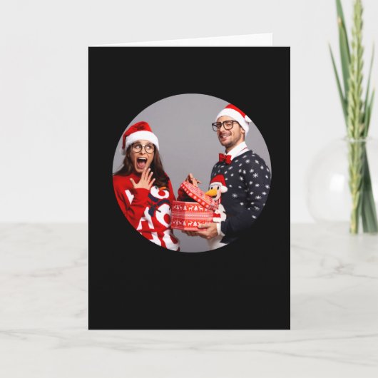 New Parents 2025 Christmas Photo T Shirt  Kaart (Voorkant)