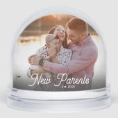 New Parents Newborn First Christmas Snow Globe Sneeuwbol (Voorkant)