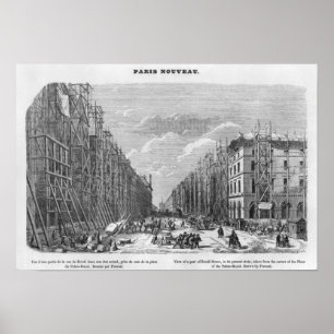 New Paris, uitzicht van een deel van de straat Riv Poster