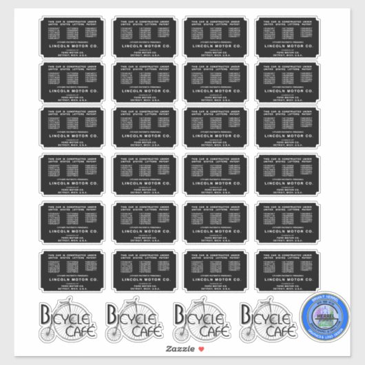  NEW PATENT PLATE STICKER (Vel)