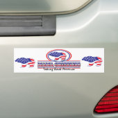 NEW-Patriotic-Grizzly Bumpersticker (Op auto)