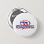 NEW-Patriotic-Grizzly Ronde Button 5,7 Cm (Voorkant /achterkant)