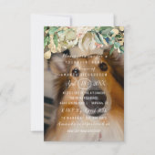New Pet Dog Photo Flowers Brunch Spark Gold Kaart (Voorkant)