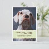 New Pet Male Green Banner Foto Aankondiging (Staand voorkant)