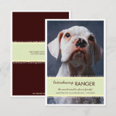 New Pet Male Green Banner Foto Aankondiging (Voorkant / Achterkant)