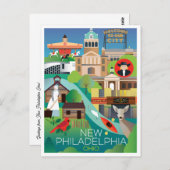 New Philadelphia, Ohio Briefkaart (Voorkant / Achterkant)