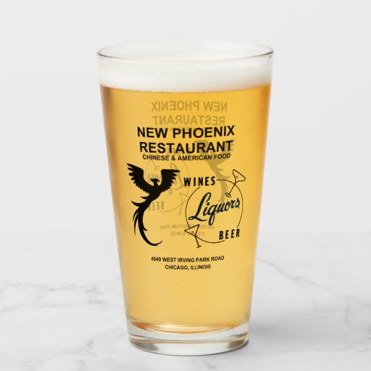 New Phoenix Restaurant, Chicago, Verenigde Staten Glas (Voorkant gevuld)