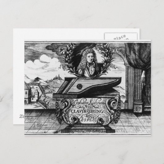 New Piano Practice, 1689 Briefkaart (Voorkant / Achterkant)