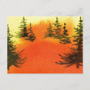 "New Pines #1" Briefkaart voor landwegen