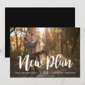 New Plan Photo Postponed Wedding Save The Date (Voorkant / Achterkant)