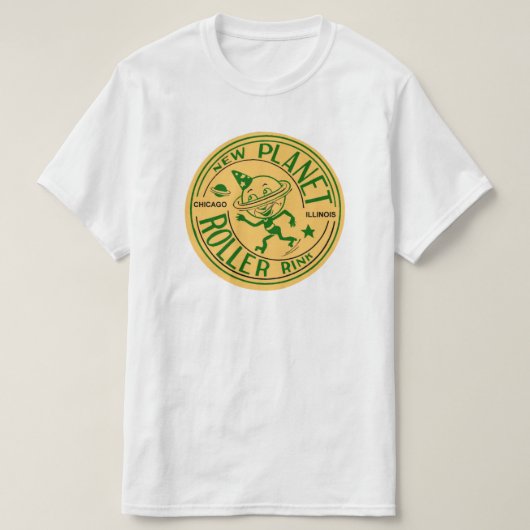 New Planet Roller Rink, Chicago, IL T-shirt (Design voorkant)