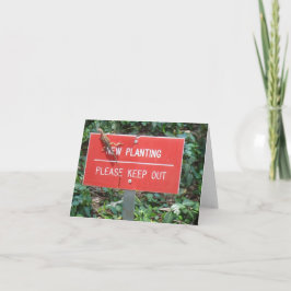 New Planting with Gecko Note Card Kaart