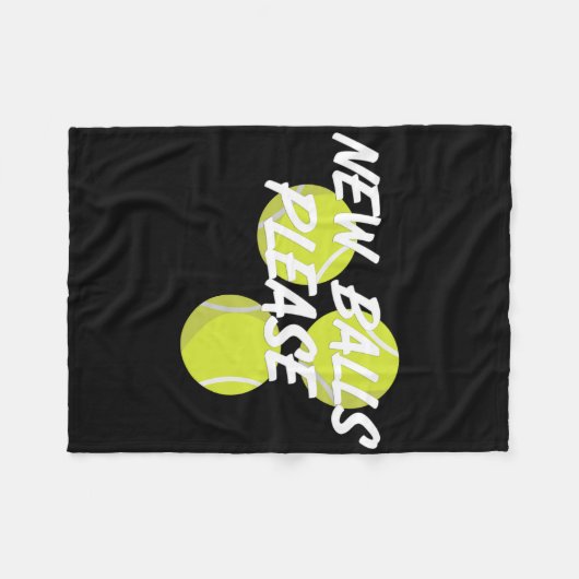 New Please Funny Tennis  Fleece Deken (Voorkant (Horizontaal))