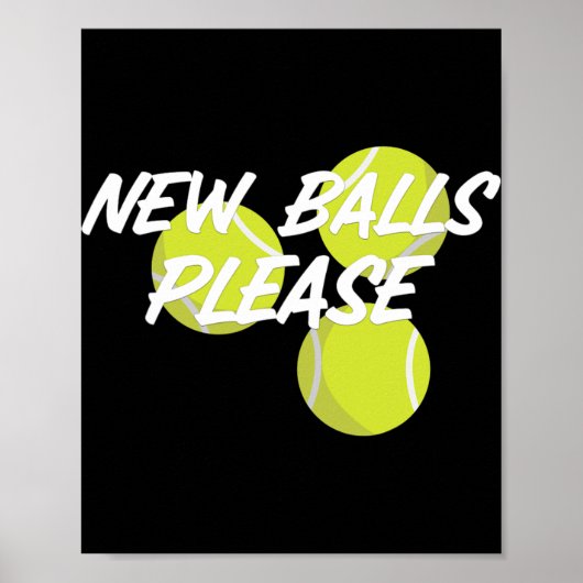 New Please Funny Tennis Poster (Voorkant)