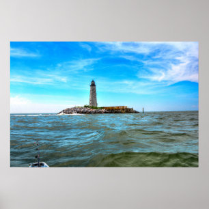 New Point Comfort Lighthouder - Mobjack Bay Poster