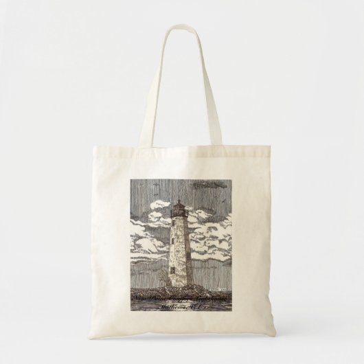 New Point Comfort Lighthouse Canvas tas (Voorkant)