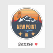 New Point, Indiana Sticker (Vel)
