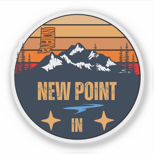 New Point, Indiana Sticker (Voorkant)