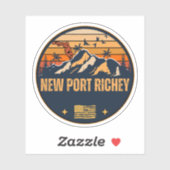 New Port Richey, Florida Sticker (Vel)