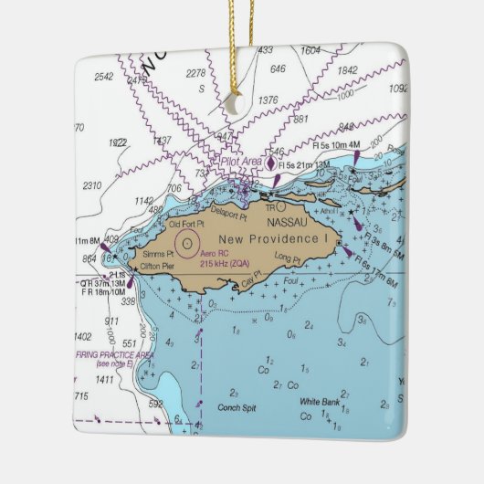 New Providence Island Bahamas Keramisch Ornament (Links)