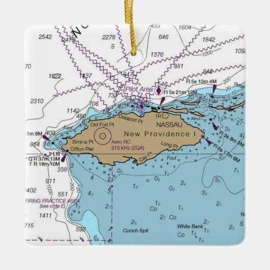 New Providence Island Bahamas Keramisch Ornament (Voorkant)