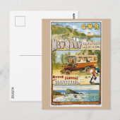 New Quay, Ceredigion, Wales, Train Travel Briefkaart (Voorkant / Achterkant)