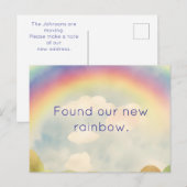 NEW RAINBOW CHANGE OF ADDRESS POSTCARD BRIEFKAART (Voorkant / Achterkant)