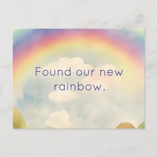 NEW RAINBOW CHANGE OF ADDRESS POSTCARD BRIEFKAART (Voorkant)
