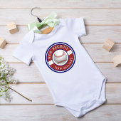 "New Recruit" Aangepaste familienaam honkbal logo Romper