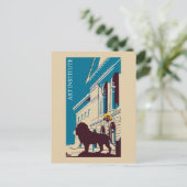 New Retro art institute Chicago adverteren Briefkaart (Staand voorkant)