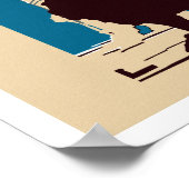 New Retro art institute Chicago adverteren Poster (Hoek)