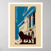 New Retro art institute Chicago adverteren Poster (Voorkant)