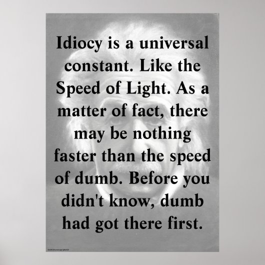 New Revelations-Einstein, relativity, humor Poster (Voorkant)