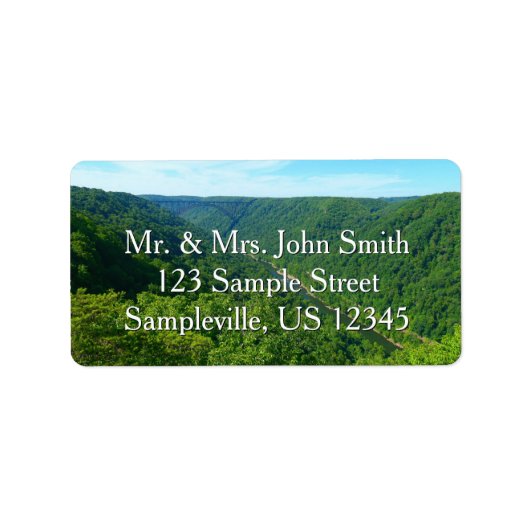 New River Gorge Bridge I Etiket (Voorkant)