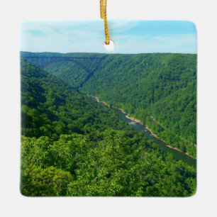 New River Gorge Bridge I Keramisch Ornament