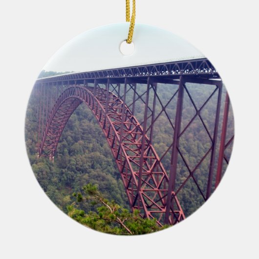 New River Gorge Bridge Keramisch Ornament (Voorkant)