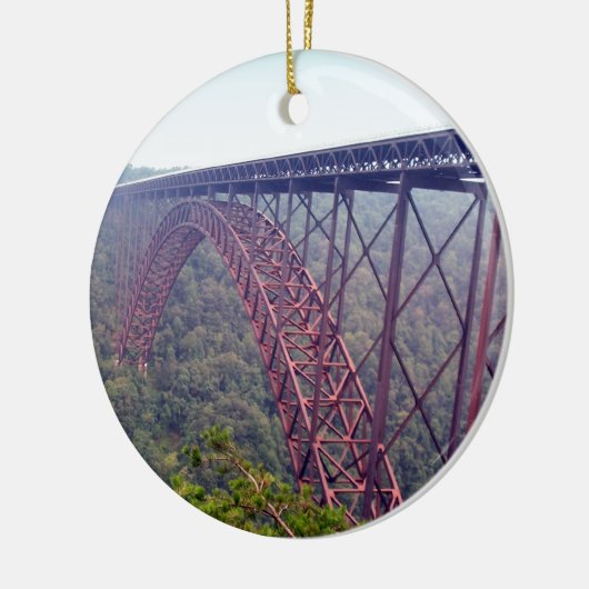 New River Gorge Bridge Keramisch Ornament (Links)